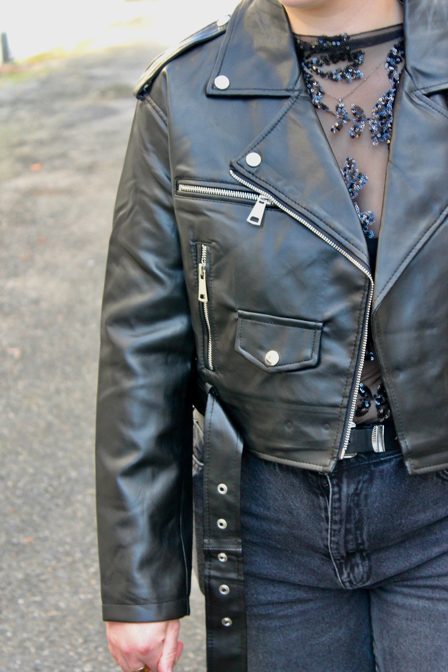 Veste en cuir Pauline