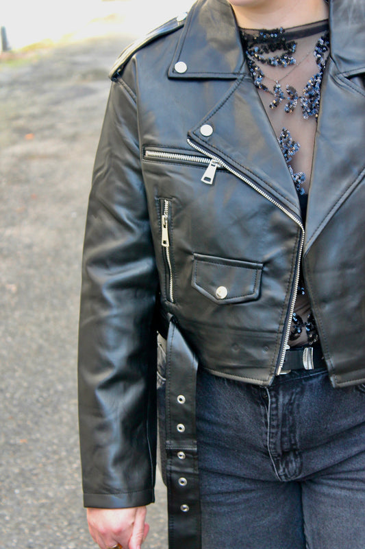 Veste en cuir Pauline