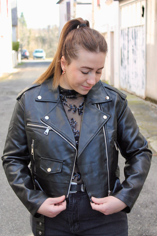 Veste en cuir Pauline